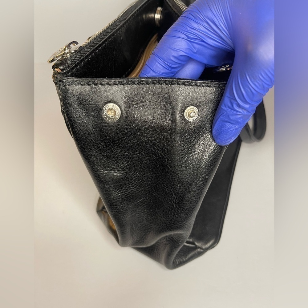90s Vintage Florence Moon Leather Side-snap Satchel | Made in Italy - Picture 5 of 14